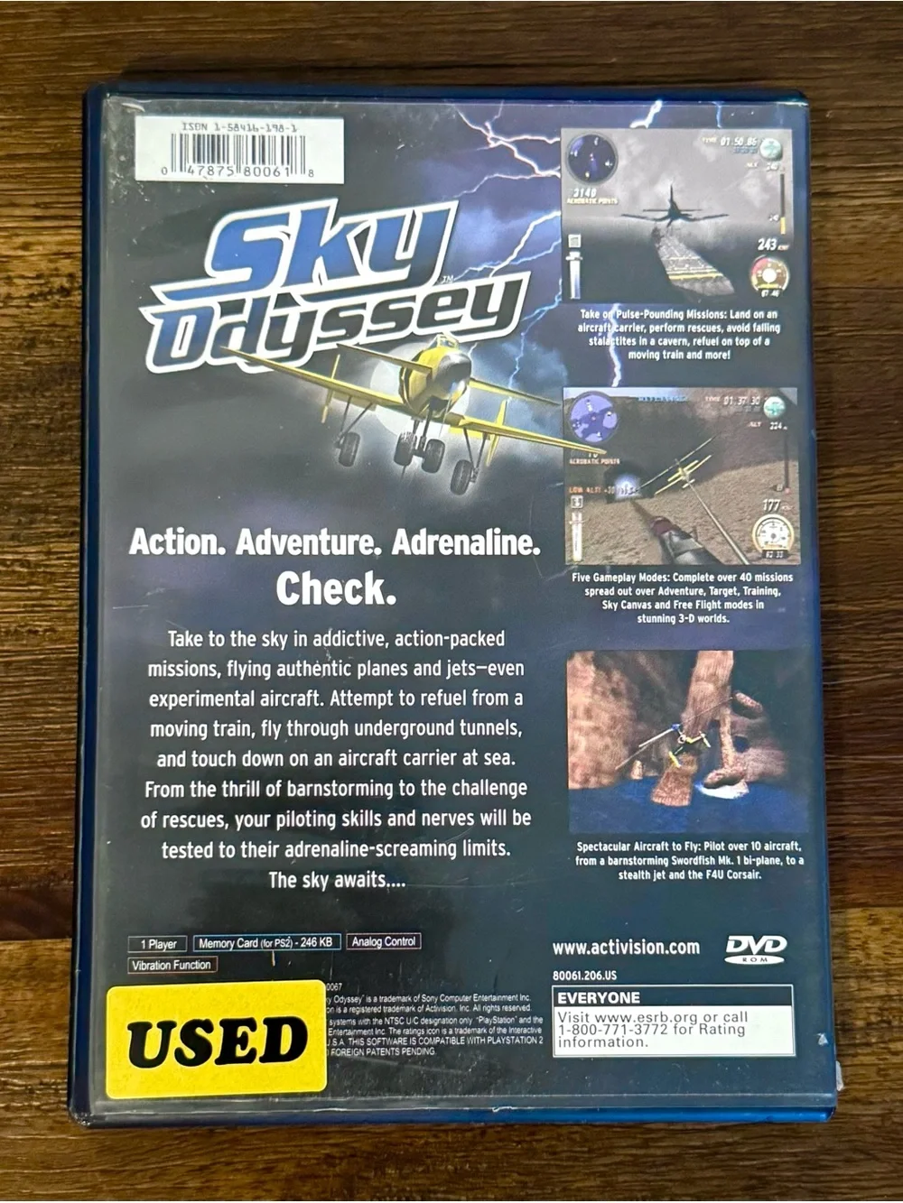 Sky Odyssey (Sony Playstation PS2, 2000) Flying CIB Retro Game DEAL OG Simulator